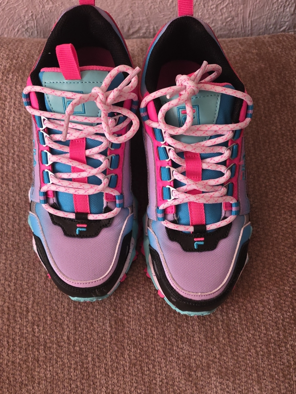 Fila Kids Pink and Blue Athletic Sneaker